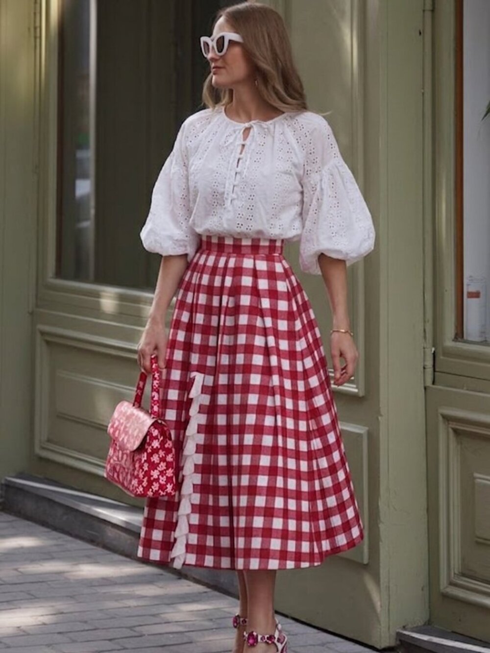 Italian ANTICA SARTORIA Cotton Popcorn Eyelets Top Positano Italy - Picture 8 of 11